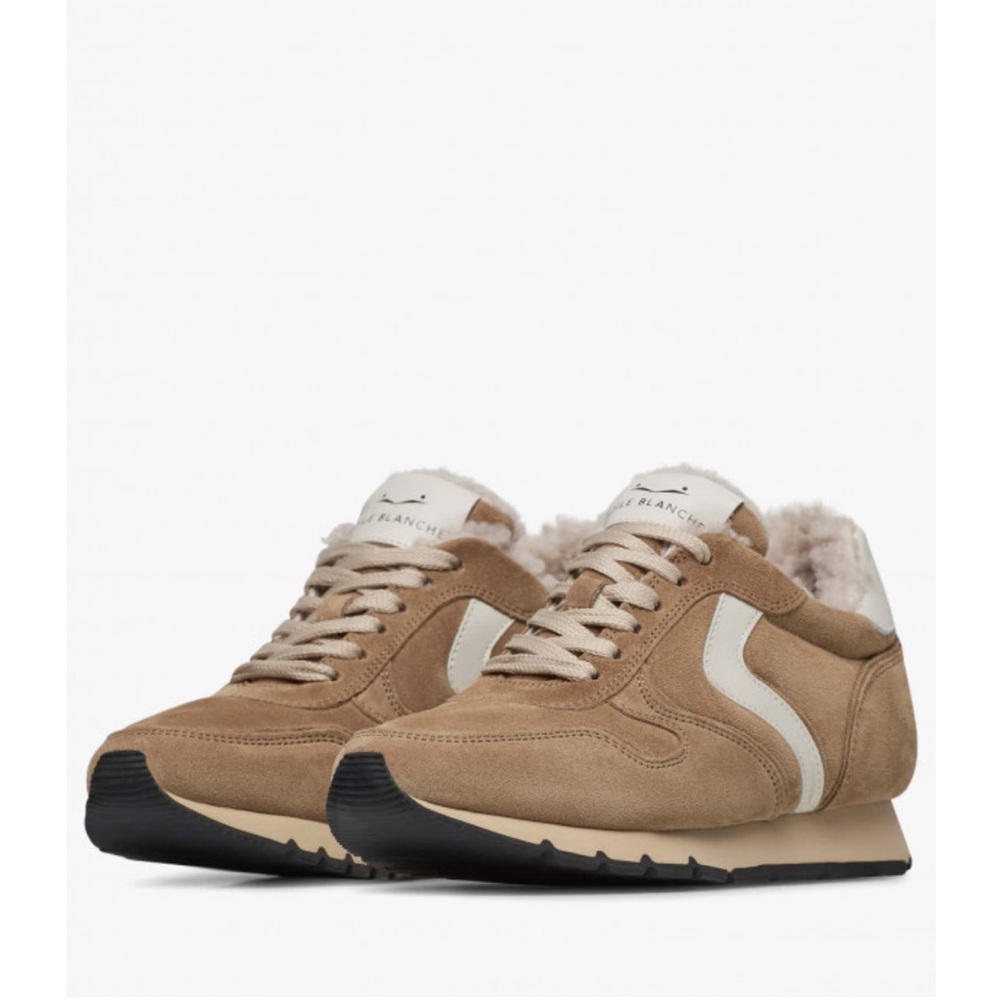 NWT VOILE BLANCHE JULIA Brown Pump Fur Suede Sneakers